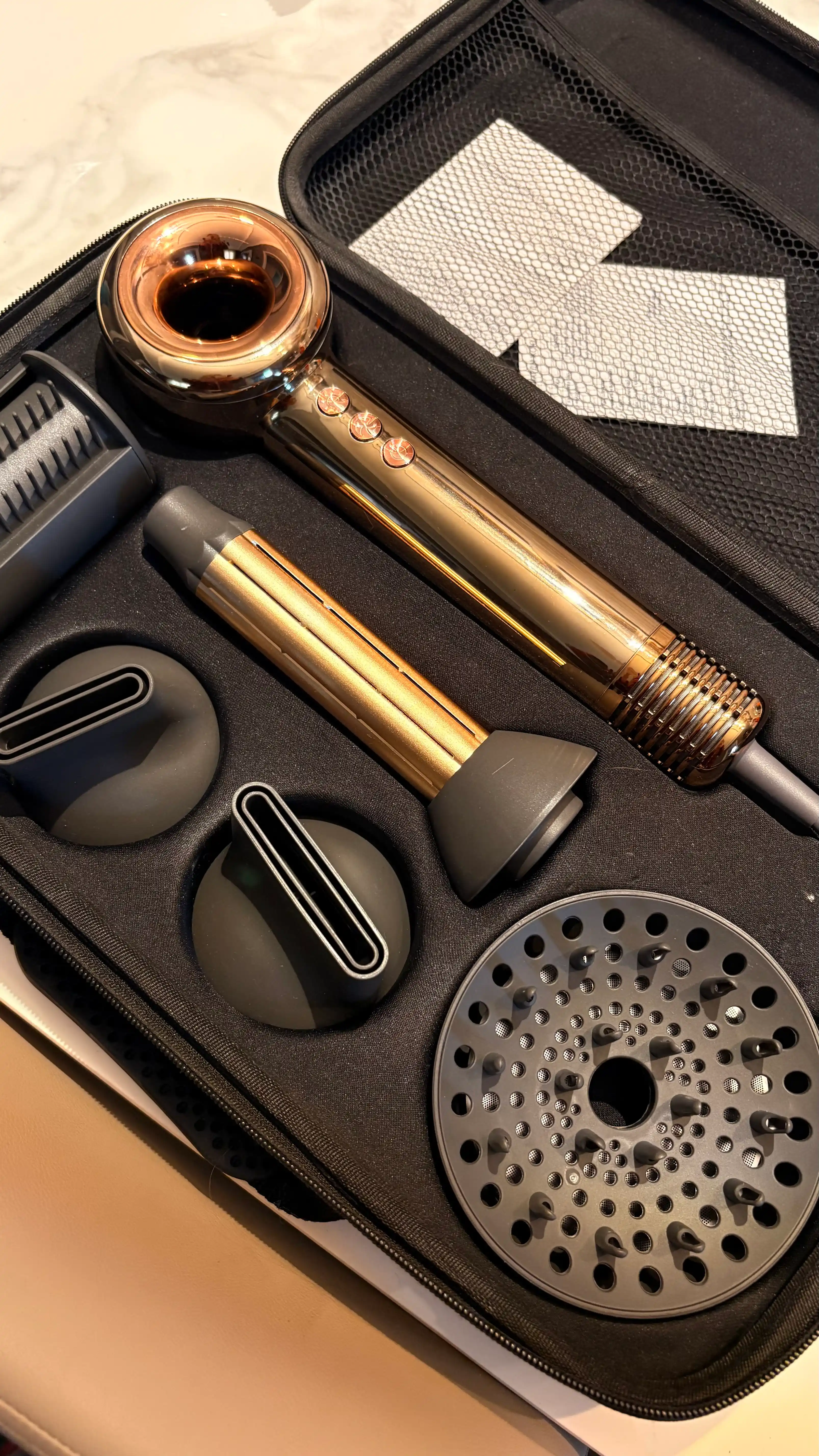 Fluarion Ionic F1 Gold Pro professional sochlarini fen mashinasi, ionlash bilan, 5ta nozul