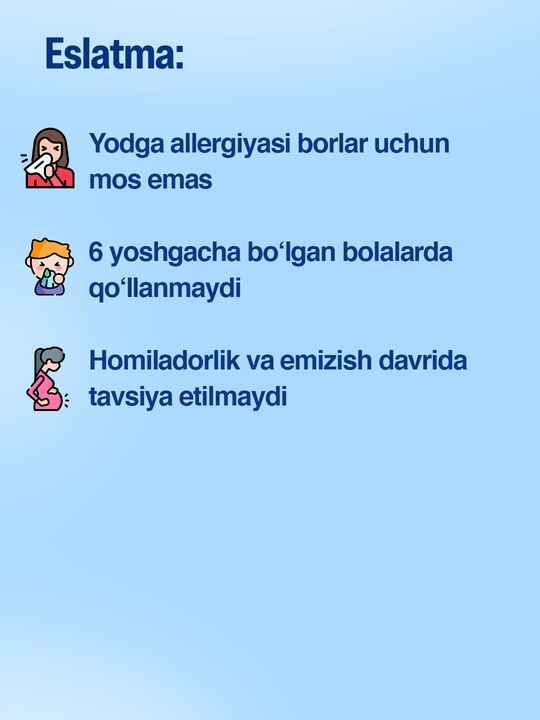 Yodileks antiseptik sprey, povidon-yod 3%, og‘iz bo‘shlig‘i va teri uchun, 50 ml
