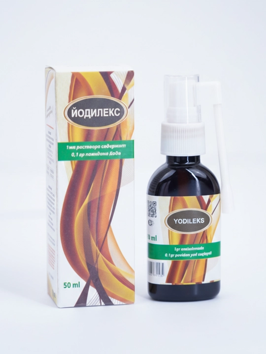 Yodileks antiseptik sprey, povidon-yod 3%, og‘iz bo‘shlig‘i va teri uchun, 50 ml