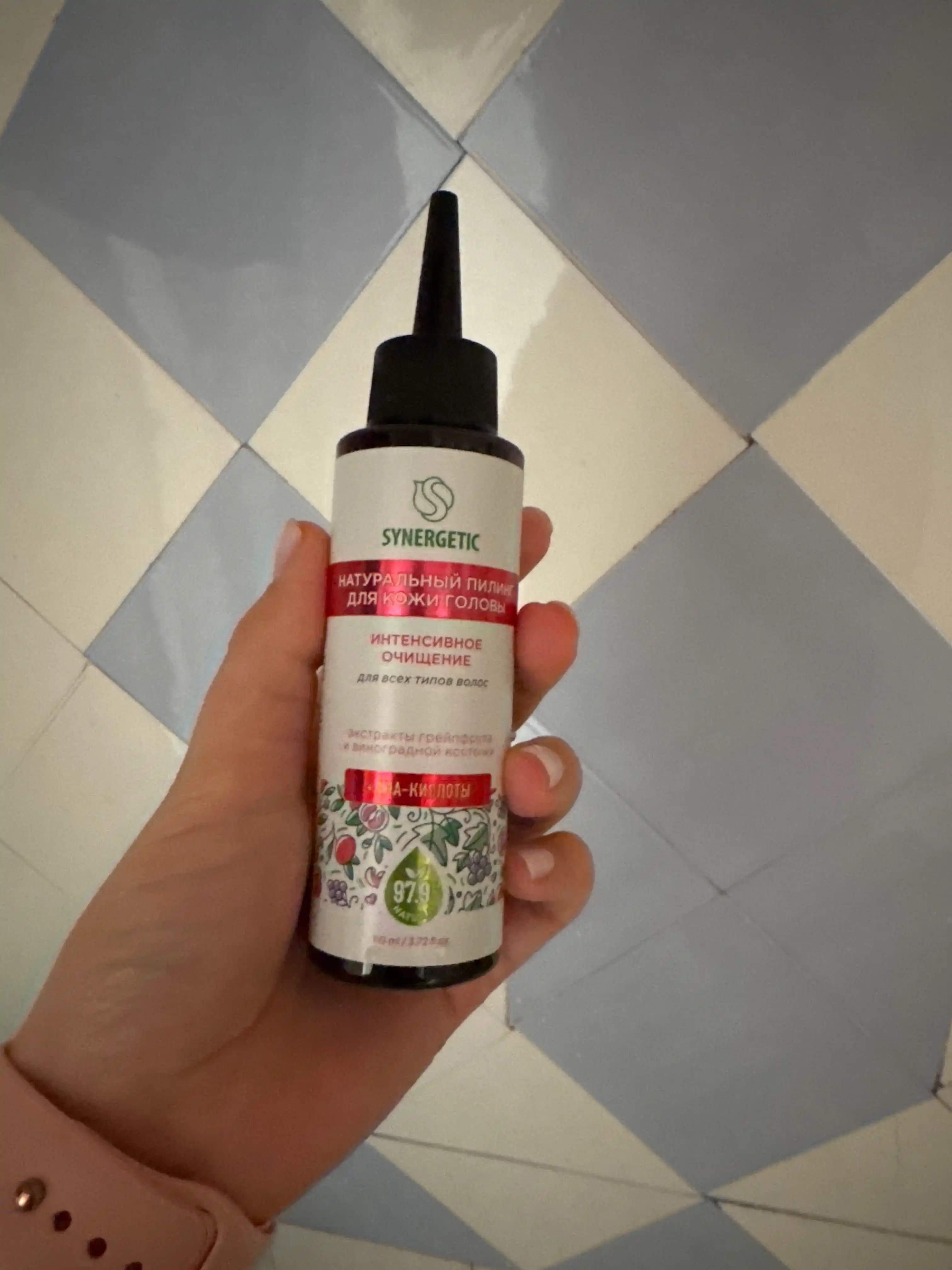 Пилинг натуральный SYNERGETIC, для кожи головы c AHA-кислотами, 110 мл