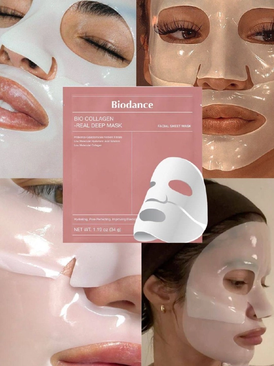 Маска для лица Biodance, ночная гидрогелиевая маска с коллагеном для упругости кожи  - 