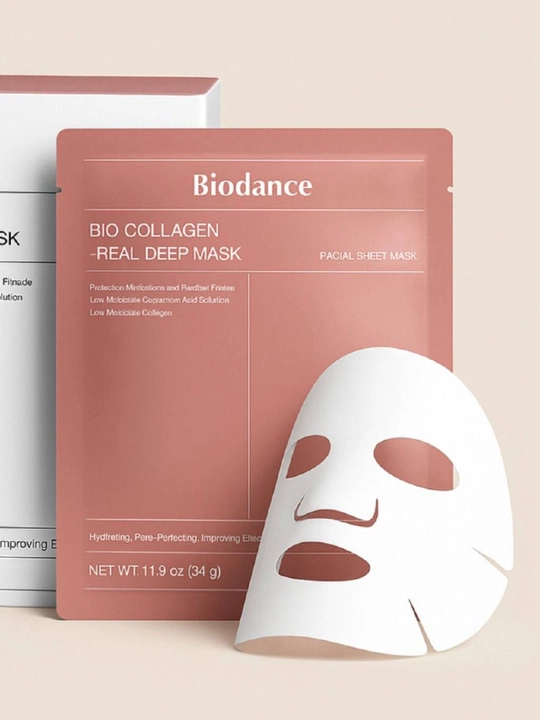 Маска для лица Biodance, ночная гидрогелиевая маска с коллагеном для упругости кожи 