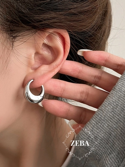 Серьги кольца, круглые, конго серебрянного, золотого, красного цветов — ZEBA-ZIRXALQ-СЕРМЕТ
