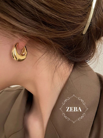 Серьги кольца, круглые, конго серебрянного, золотого, красного цветов — ZEBA-ZIRXALQ-ЗОЛХАКИ