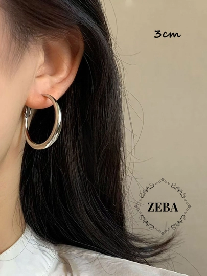 Серьги кольца, круглые, конго серебрянного, золотого, красного цветов — ZEBA-ZIRXALQ-ЛЕДЯН