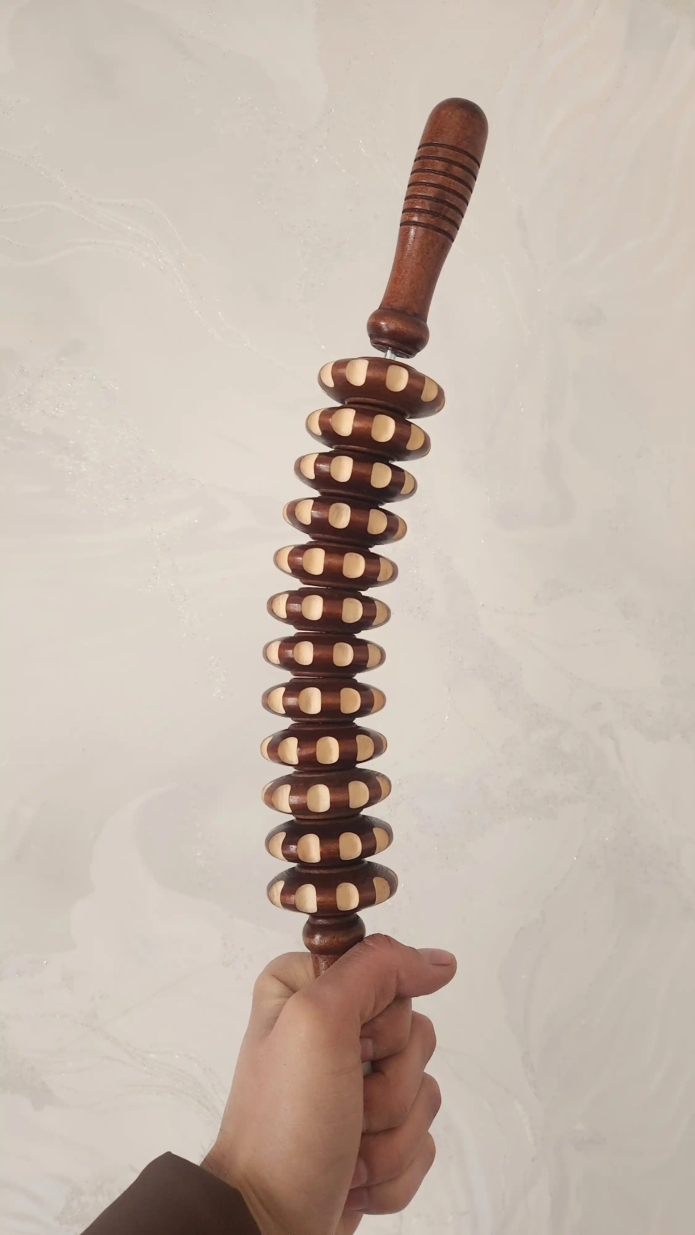 Yog‘och massaj moslamasi, rolikli, massaj uchun "chaqmoq", sellyulitga qarshi, tana uchun