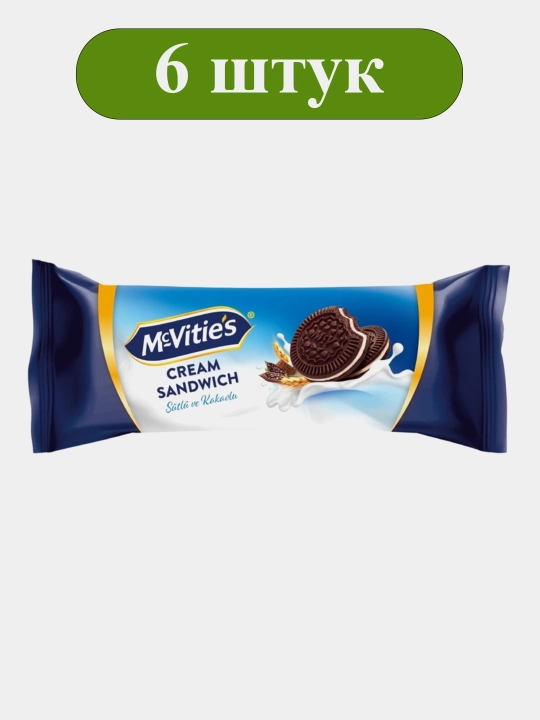 Печенье-сэндвич McVitie’s Chocolate Cream Sandwich, 90 г, 6 шт - 