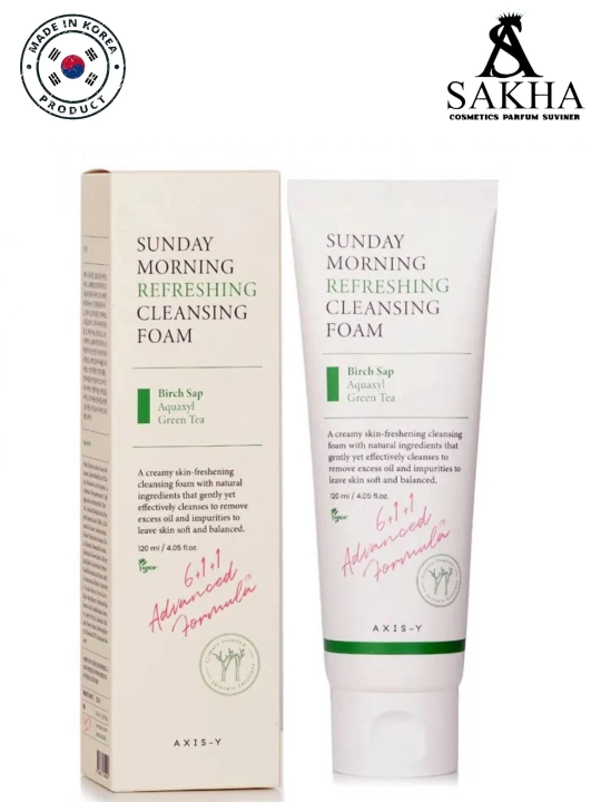 Namlovchi yuz yuvish ko'pik AXIS-Y Sunday Morning Refreshing Cleansing Foam, 120 ml
