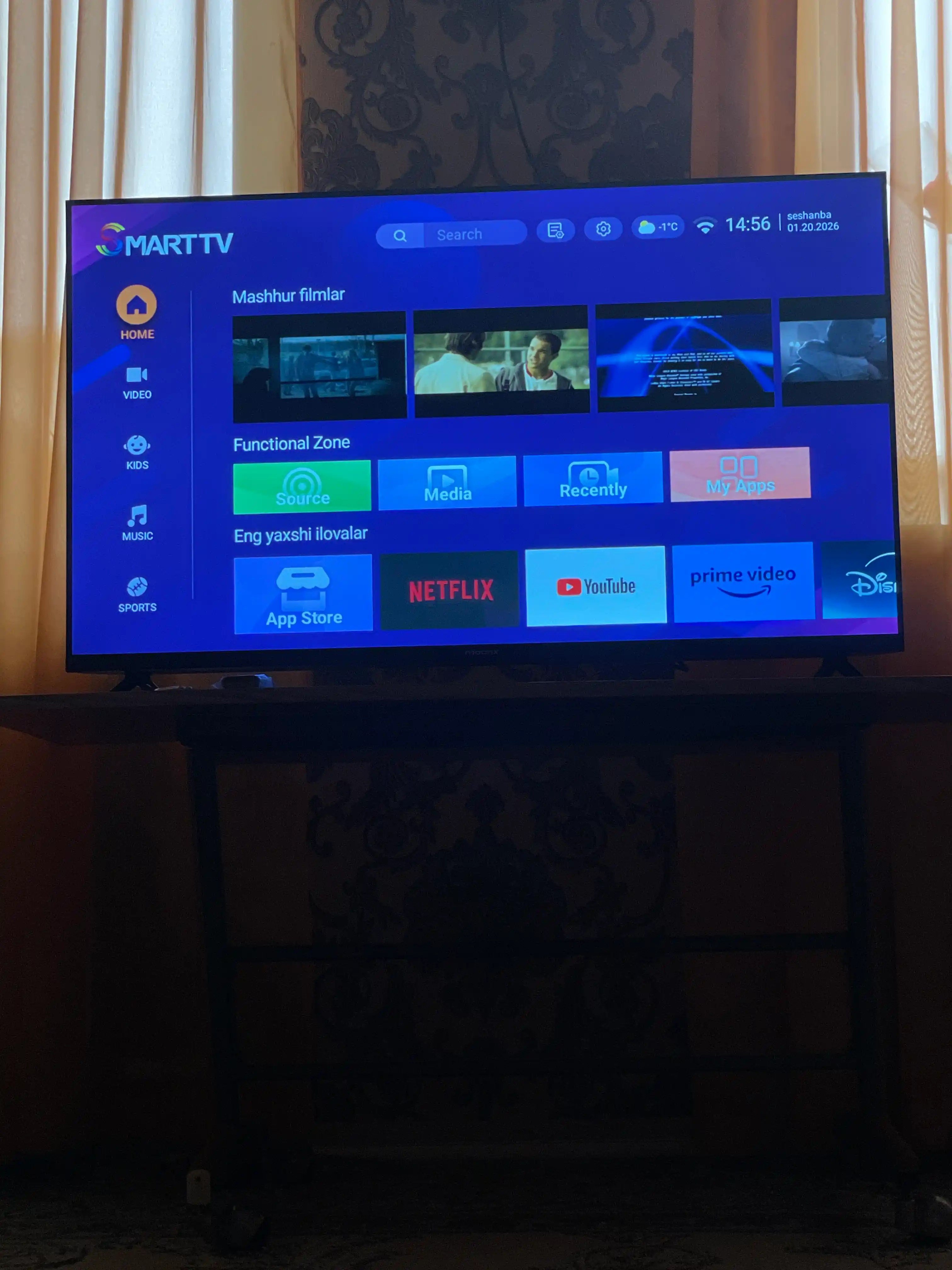 Телевизор MoonX 55", 43" 4K UltraHD, Smart, HDR поддержка, пульт в комплекте