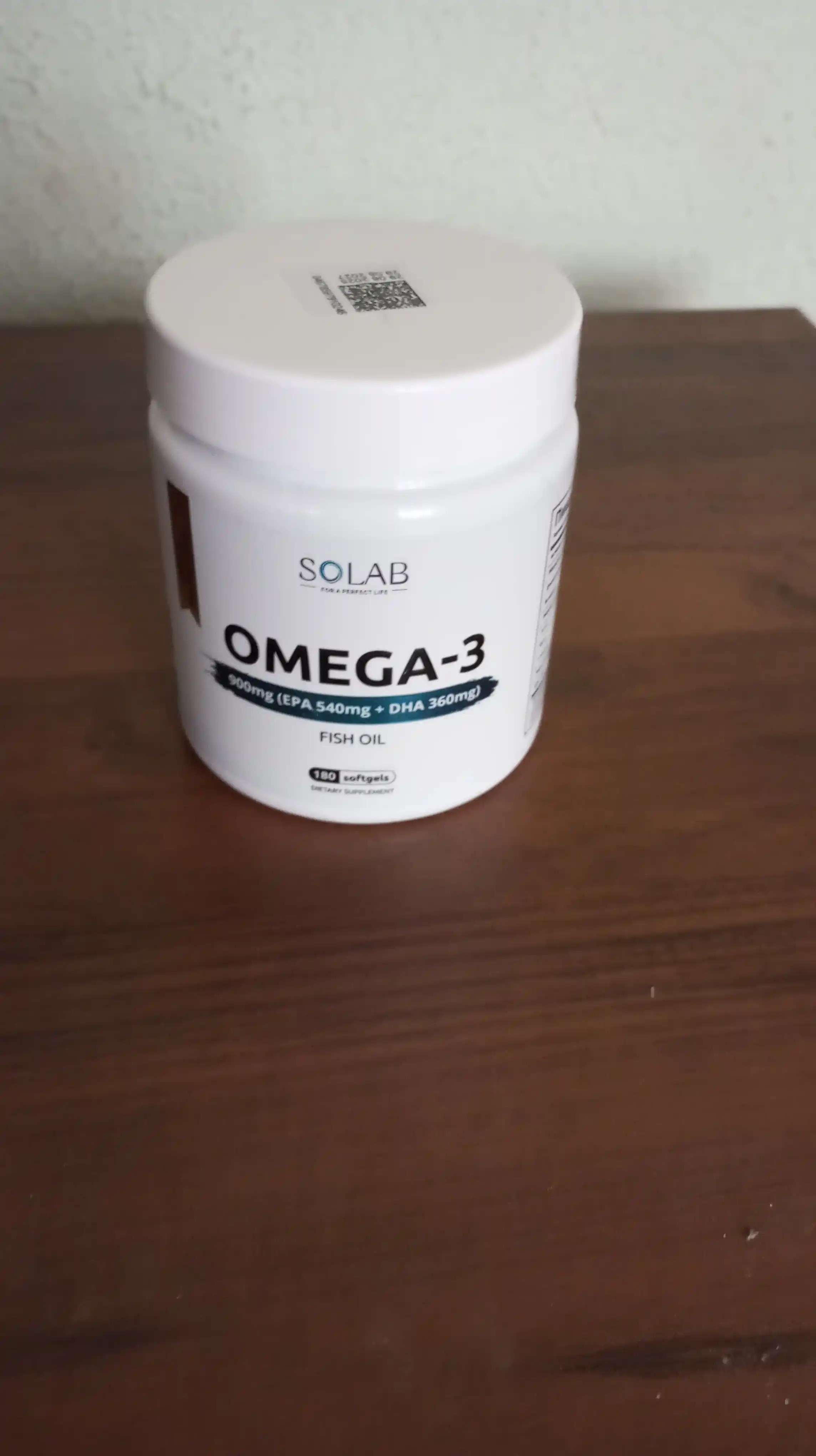 Omega-3, SOLAB, 900 mg, 180 kapsula