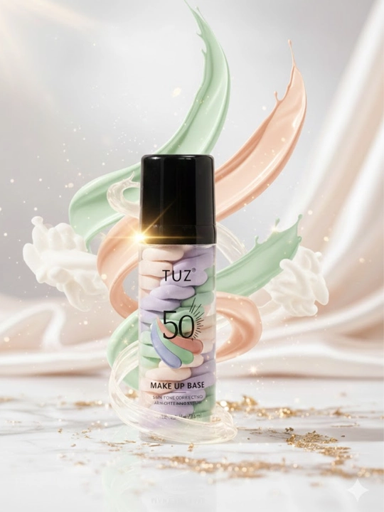 TUZ Face Primer pardoz asosi - Tonal krem uchun, tekislovchi, chidamli