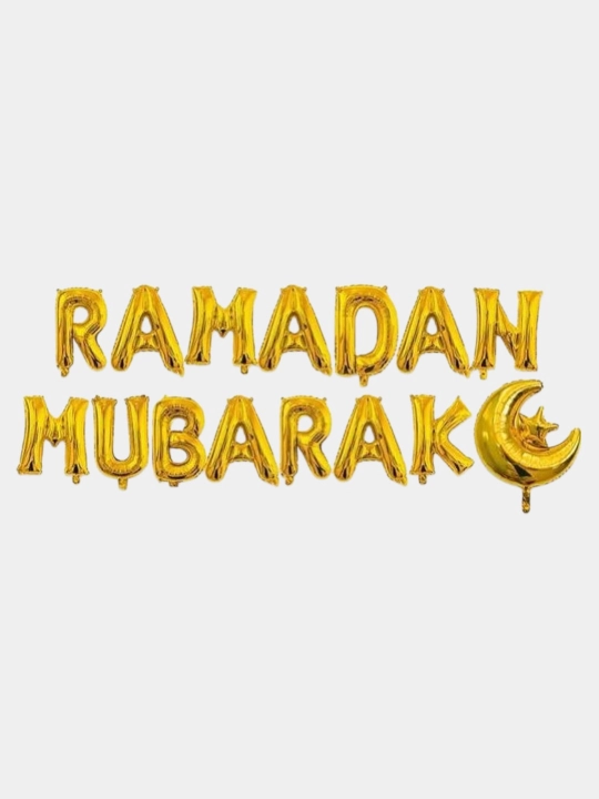 Воздушные фольгированные шары Рамадан Муборак, Eid Mubarak, Рамазан декор - 
