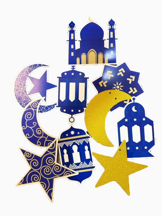 Ramazon Muborak yozuvli folgali havo sharlar, Eid Mubarak bezak, Ramazon bezaklari