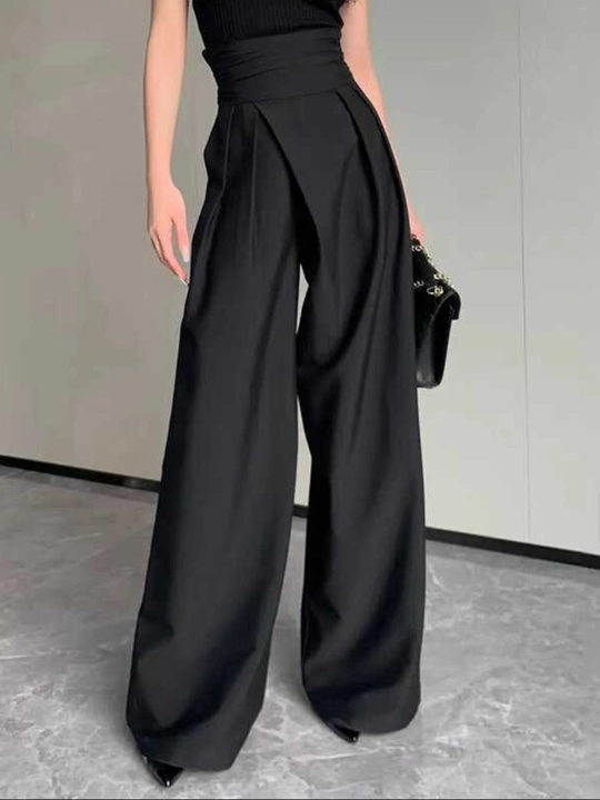 Ayollar uchun keng klassik erkin bichimli palazzo shimlar ELLY FASHION - 
