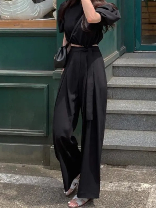 Ayollar uchun keng klassik erkin bichimli palazzo shimlar ELLY FASHION