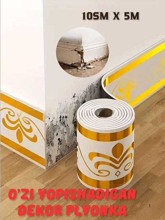 Devor, mebel va deraza uchun o‘zi yopishadigan dekor plyonka 10 sm x 5 m