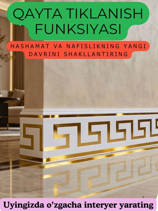 Devor, mebel va deraza uchun o‘zi yopishadigan dekor plyonka 10 sm x 5 m