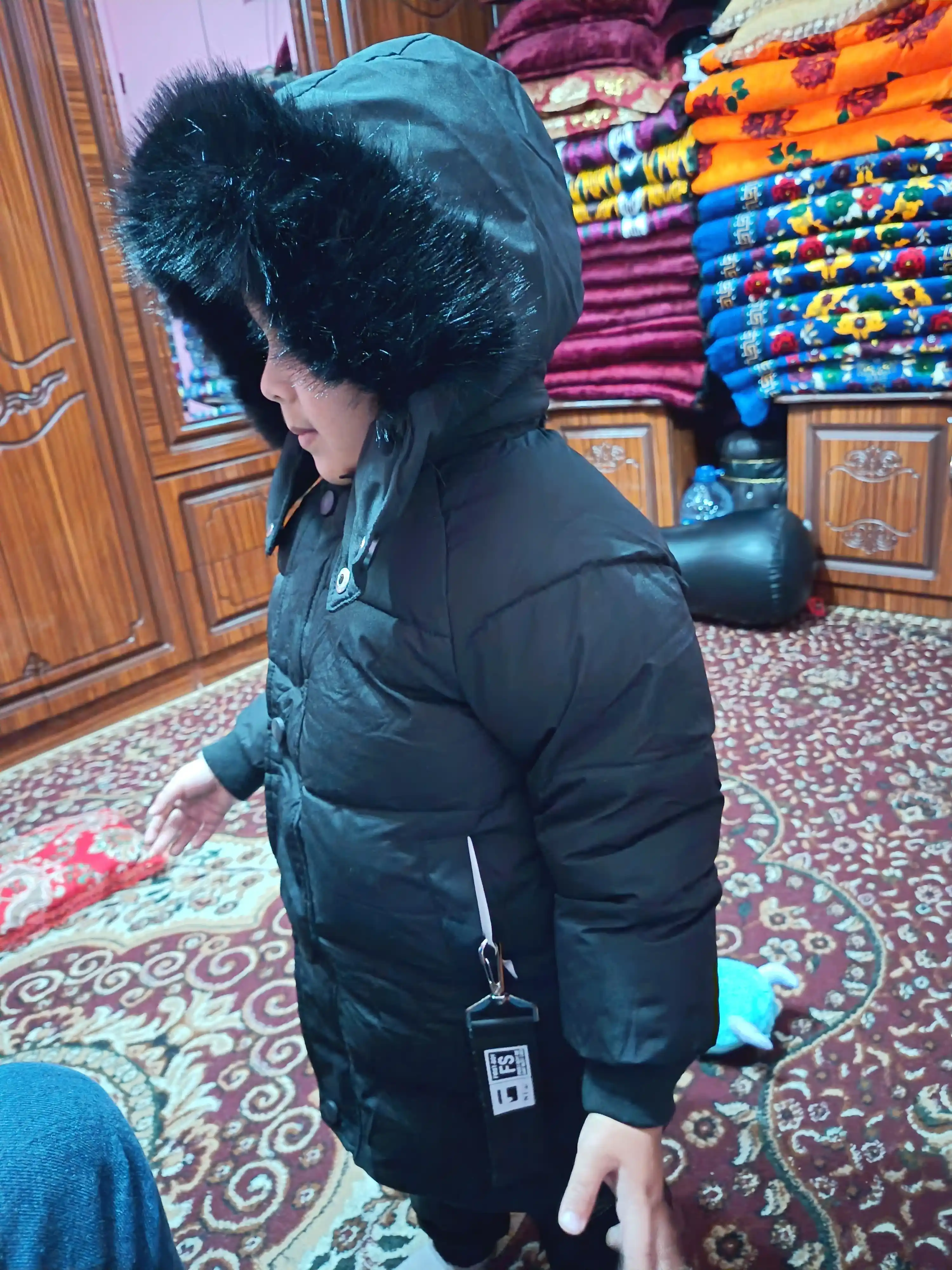 Bolalar uchun qishki kurtka, qizlar va o‘g‘il bolalar uchun, issiq, uzun va qalin kurtka