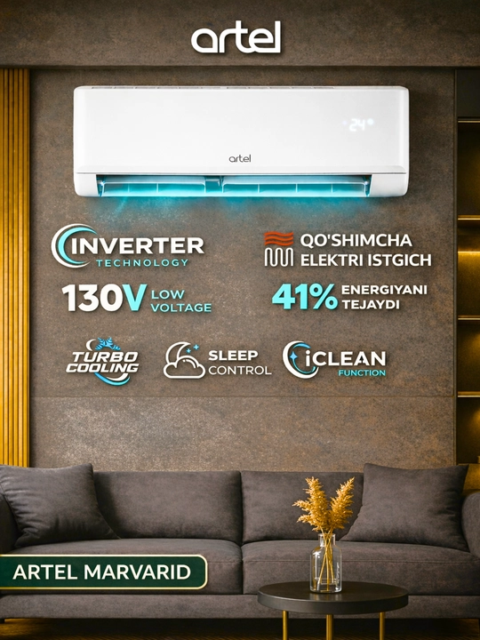 Кондиционер Artel Marvarid Inverter 9 · 12 · 18, Low Voltage 120V, R410A - 