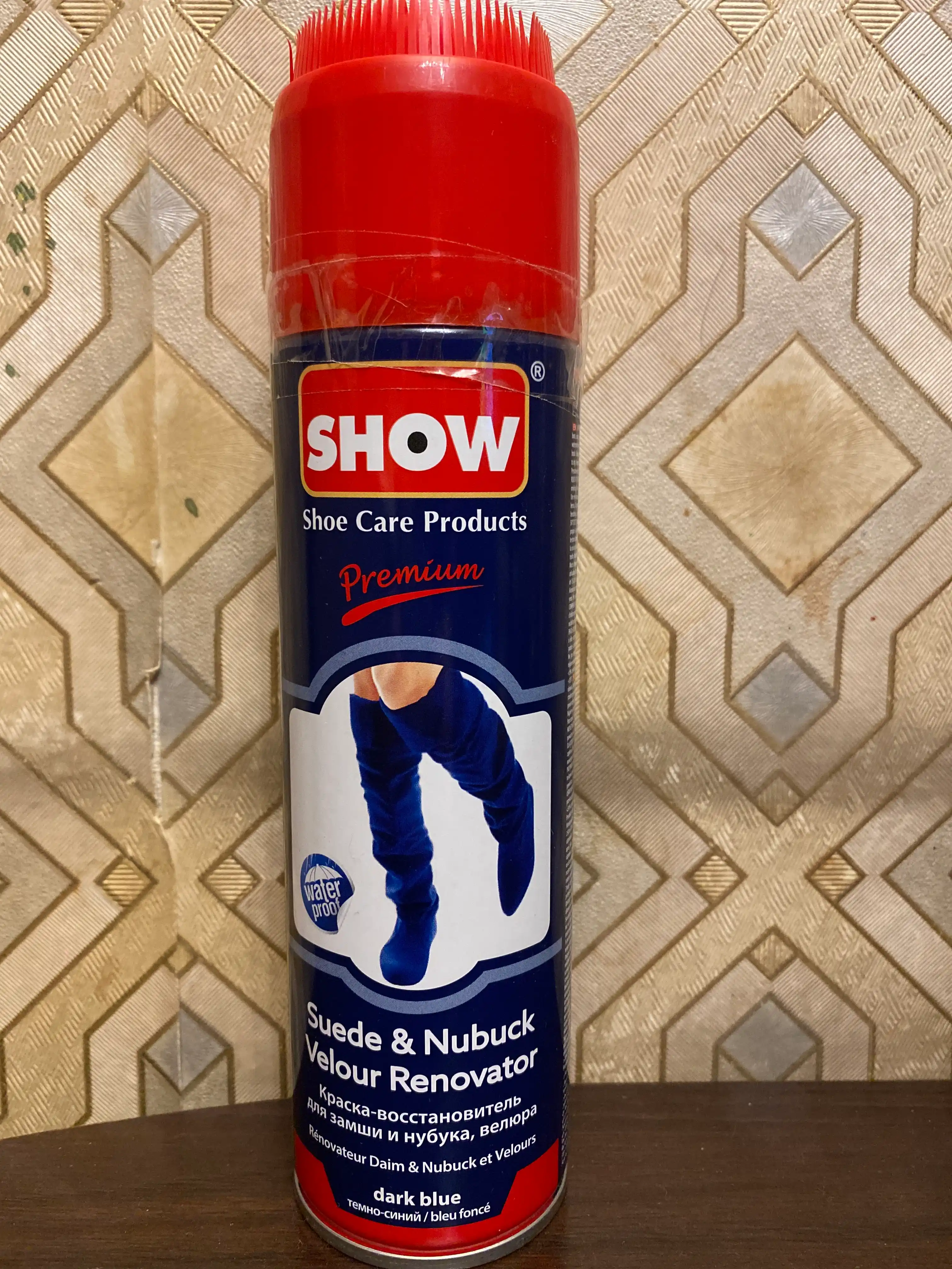 Спрей для обуви Show для замши и нубука тёмно-синий, 250 мл