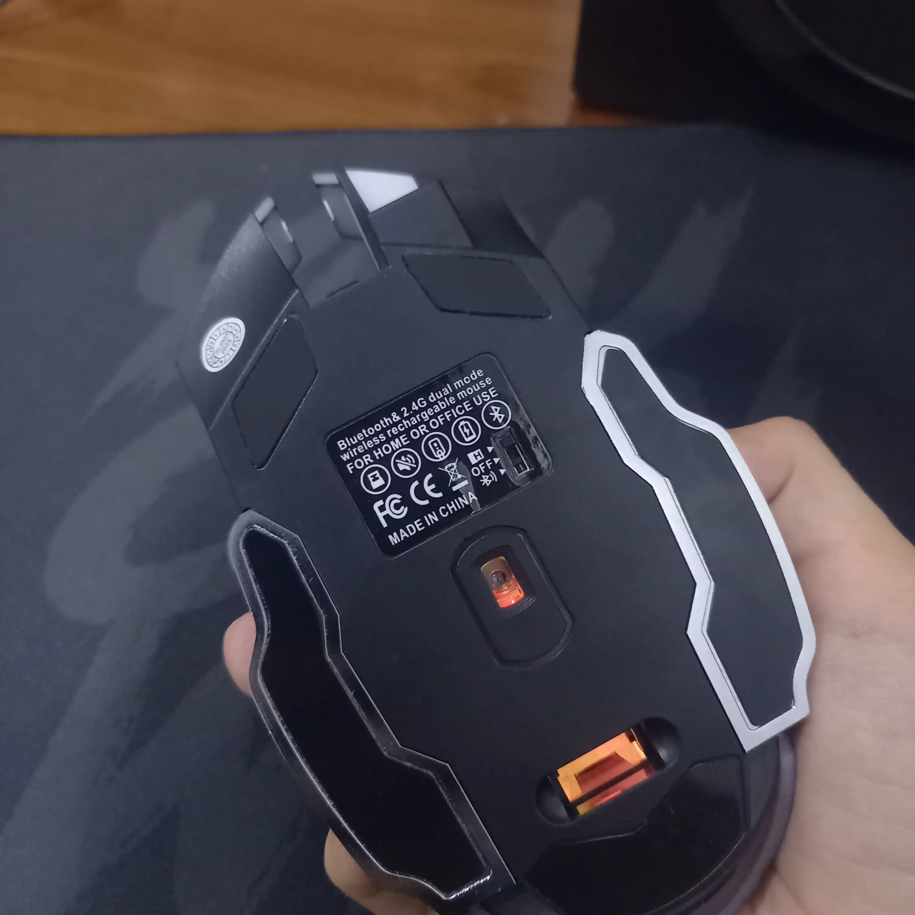 Shovqinsiz, Simsiz o‘yin sichqoncha, iMICE 5 xil model, DPI 12800, RGB, tugmalar 8 tagacha