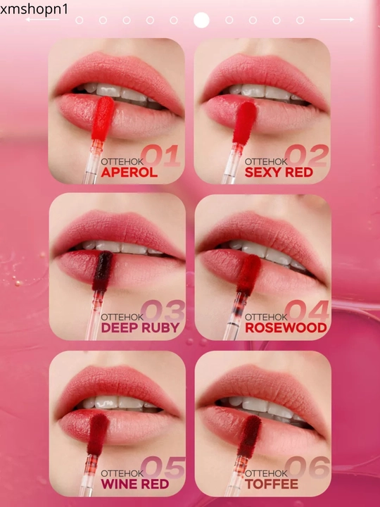 Lip Tint Aqua Gel lablar uchun rangli gel bo'yoq