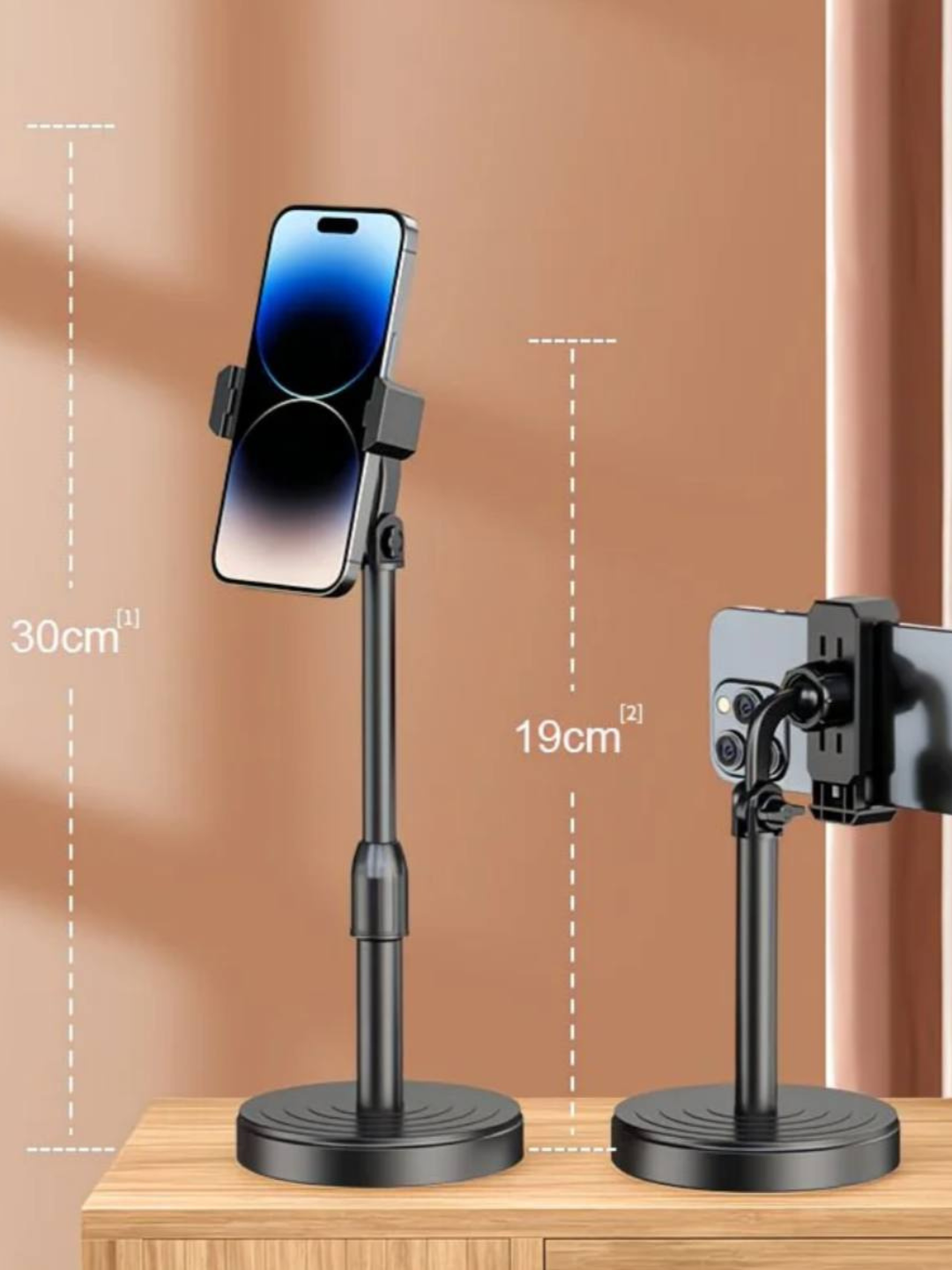 360° aylanishga ega universal stol usti telefon ushlagichi