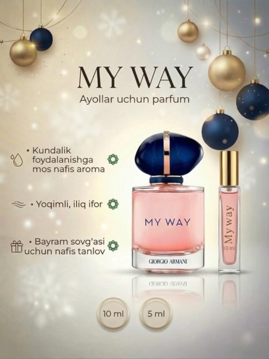 Ayollar atiri, My Way ayollar uchun mini formatdagi parfum 5–10 ml
