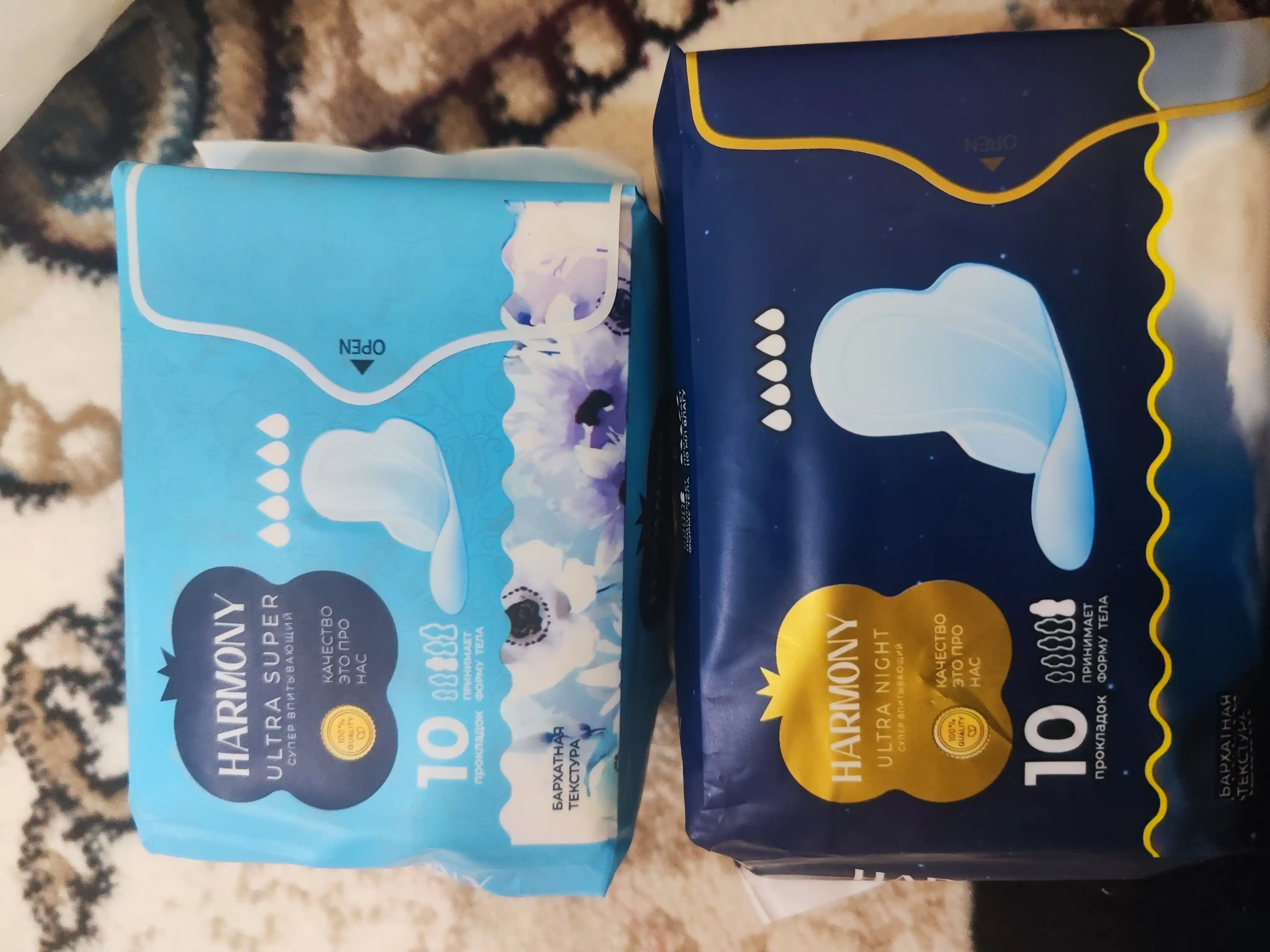 Ayollar uchun gigiena prokladkalari Harmony Ultra super, ultra yupqa, 280 mm, 10 dona
