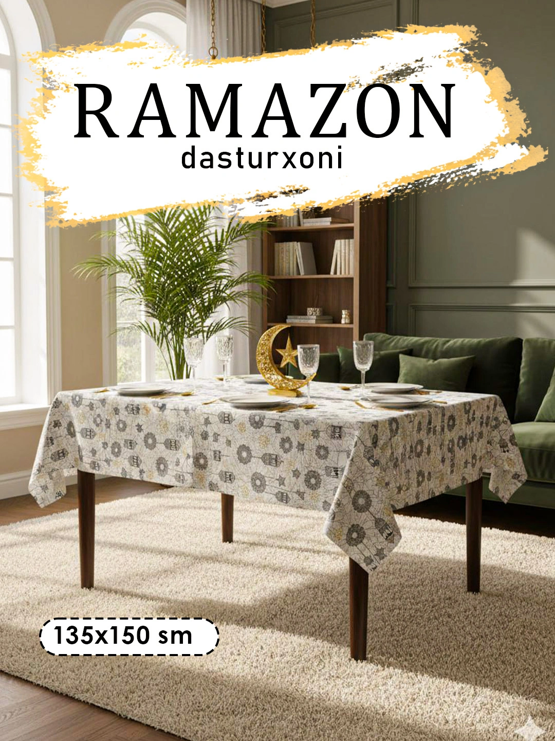 Ramazon dasturxoni, ramazon bezaklari, ramazon klyonka 31900 so'mga 84% ...