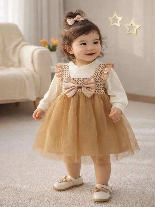 Qizlar uchun zamonaviy ko‘ylak, uzun yengli nafis ko‘ylak - 