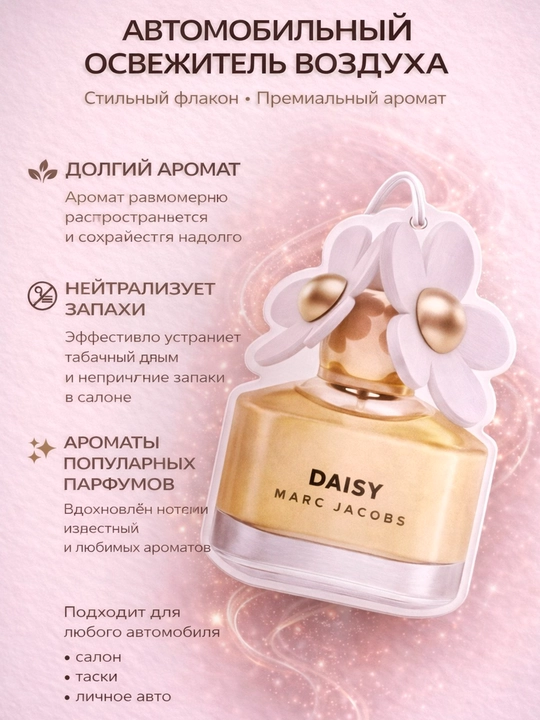 Авто освежитель в виде флакона с ароматом известного бренда - 