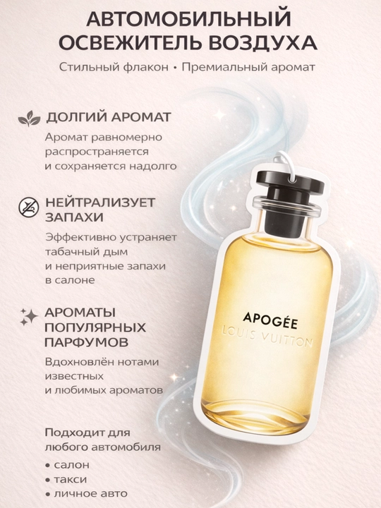 Авто освежитель в виде флакона с ароматом известного бренда - 