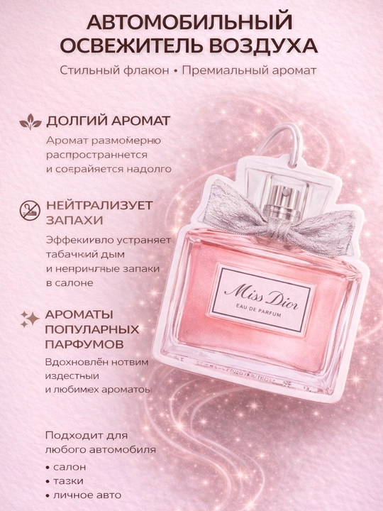 Авто освежитель в виде флакона с ароматом известного бренда - 