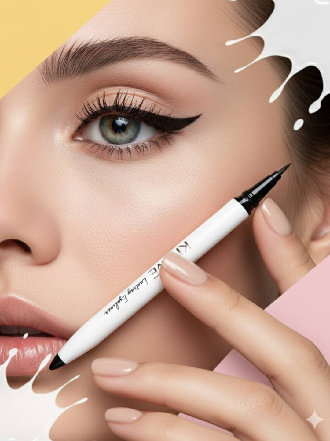 Ko'z uchun podvodka-flomaster Eyeliner ABZ, suv o'tkazmaydigan, qora