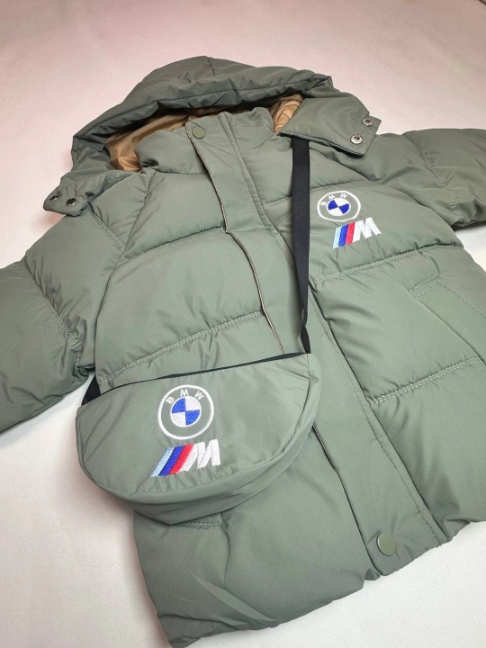 Детская куртка BMW, зимняя одежда для детей, куртка для мальчиков, куртка