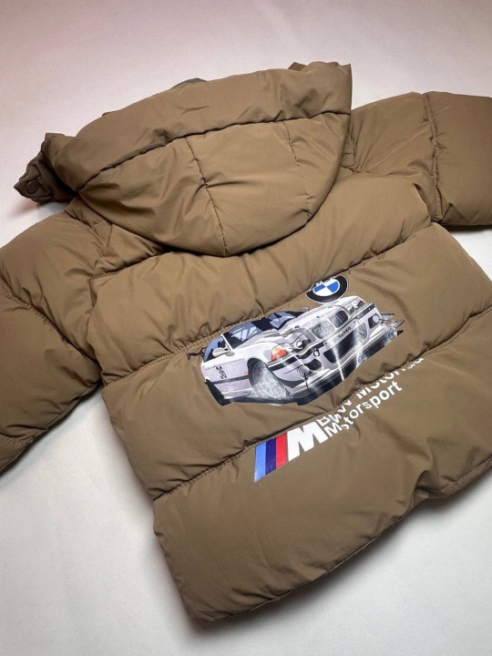 Детская куртка BMW, зимняя одежда для детей, куртка для мальчиков, куртка