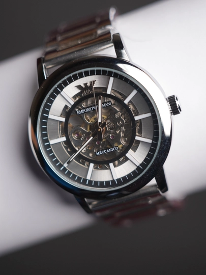 Механические часы для мужчин - WatchHouse — WATCHHS-11NEW-СЕРЕБРН