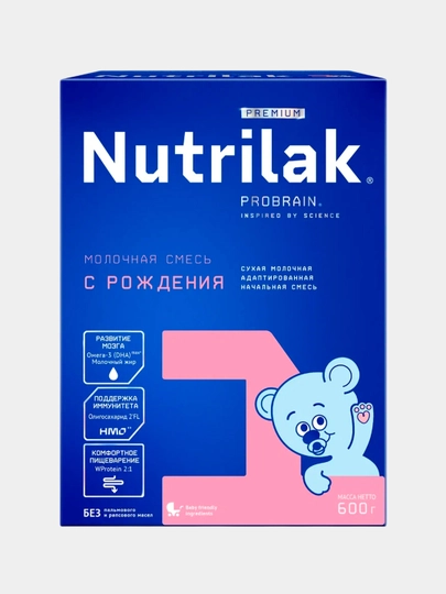 Сухая молочная смесь Nutrilak Premium 1, адаптированная и начальная, 600 г - 