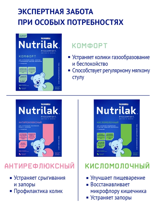 Quruq sutli aralashma Nutrilak Premium 1, moslashtirilgan va boshlang'ich, 600 g