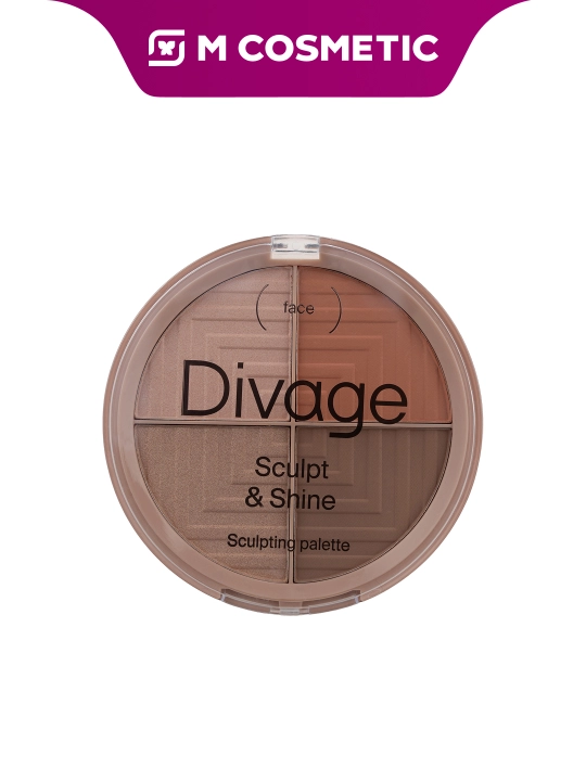DIVAGE Палетка для лица Sculpt&Shine 12 г - 