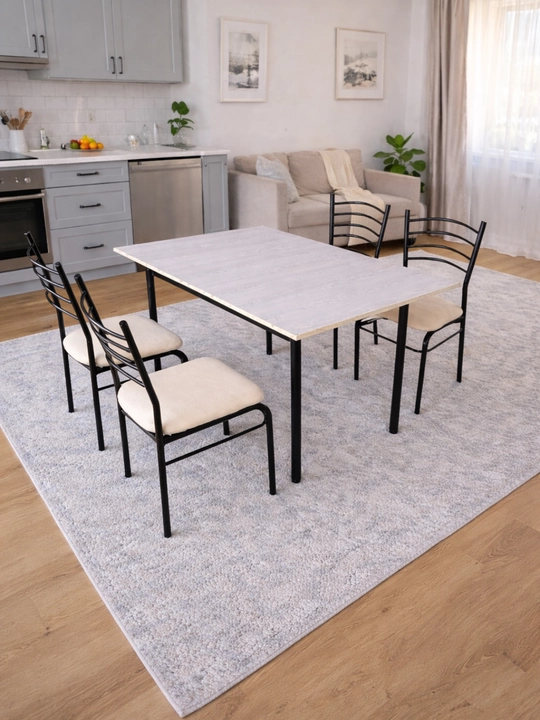 Akril stol usti + 4 ta stul - 