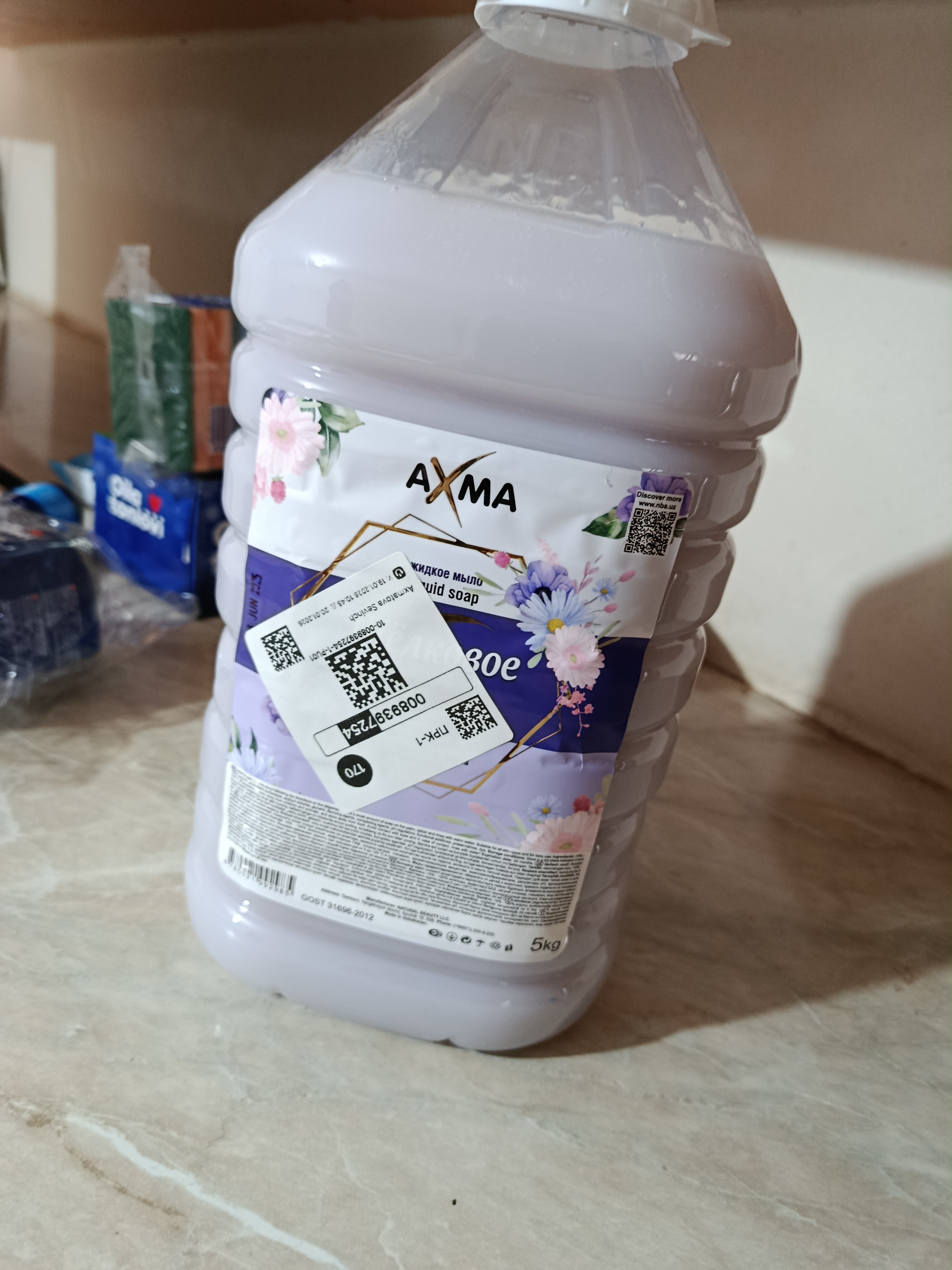 Suyuq sovun Аxma шёлковое, 5 kg