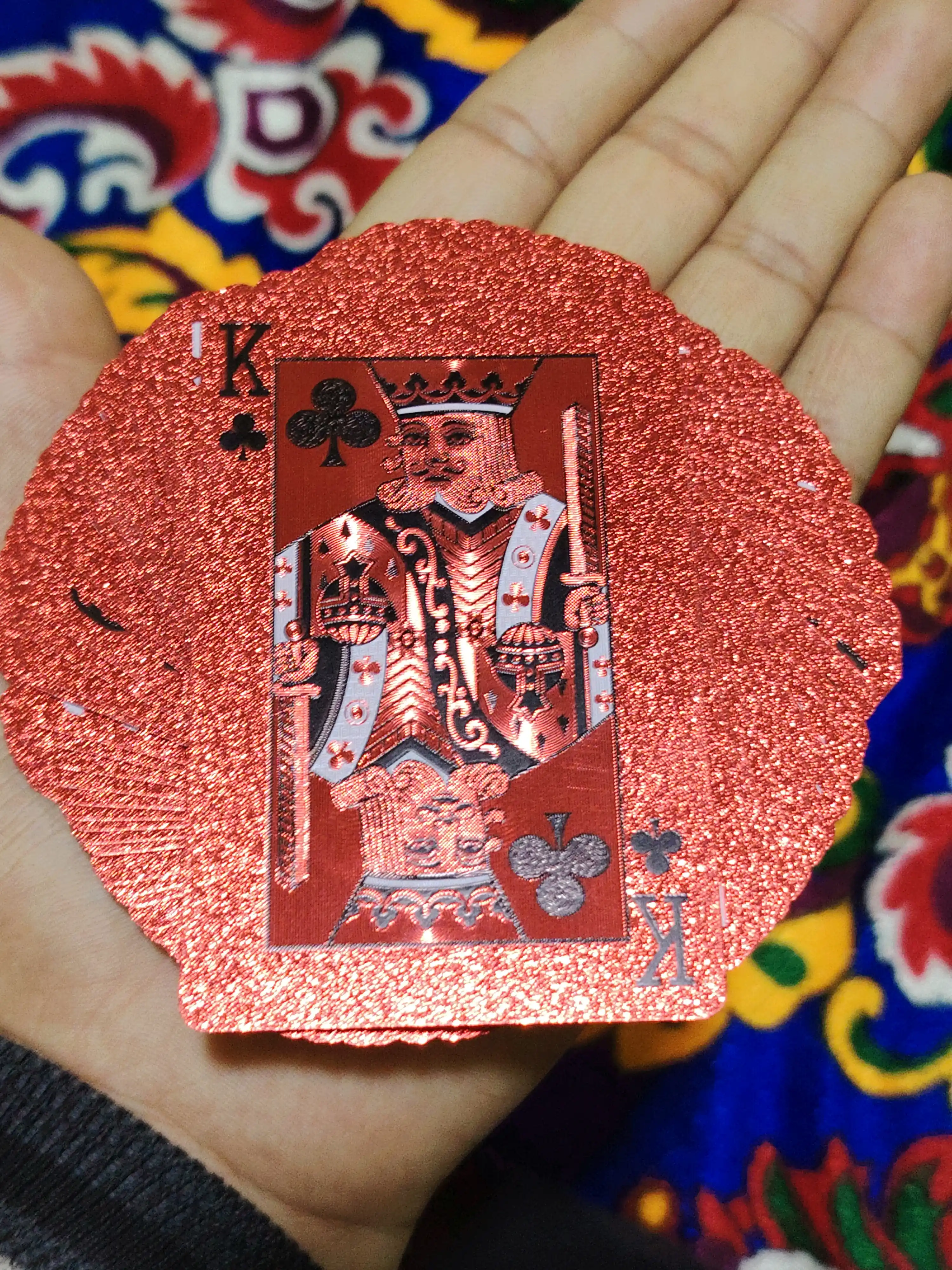 Ko'p rangli kartalar, poker, fokuslar, boshqa o'yinlar uchun, plastik, 1 to'plamda 54 dona
