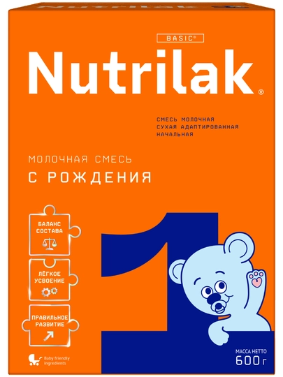 Сухая молочная смесь Nutrilak 1, адаптированная начальная, 600 г — INFAPRI-INF3000