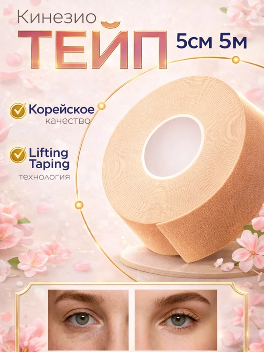 Кинезио тейп для тела и лица, 5 см - 