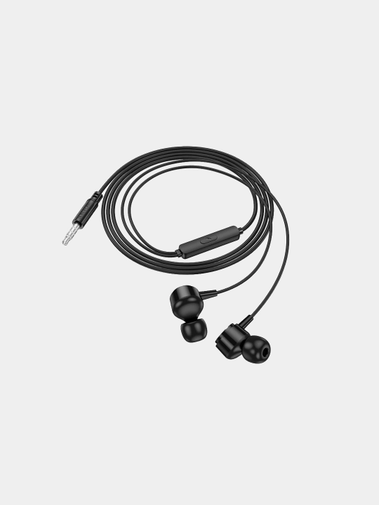 Simli garnitura quloqchinlari Borofone BM94 mini Jack 3.5' qora vakuumli - 