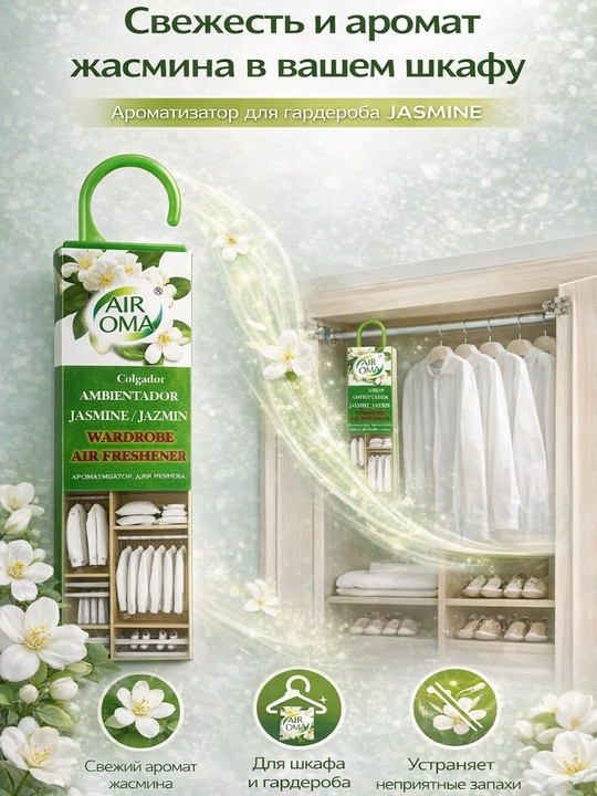 Kuyaga qarshi vosita shkaf uchun, FORRIS HOME AIR OMA osma aromatizator, 45 kun himoya - 