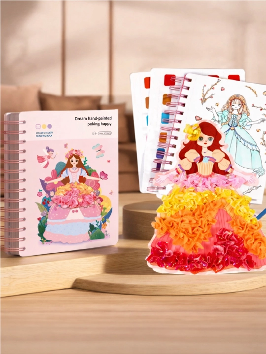 Qizlar uchun ijodiy to‘plam — Malikalar hajmli applikatsiyali albom, qo‘l mehnati - 