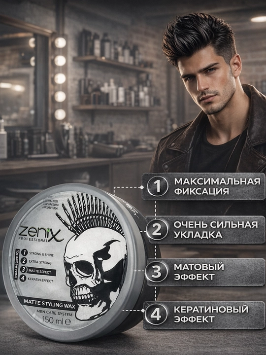 Профессиональный воск для волос Zenix, гель для волос,  гель для укладки волос